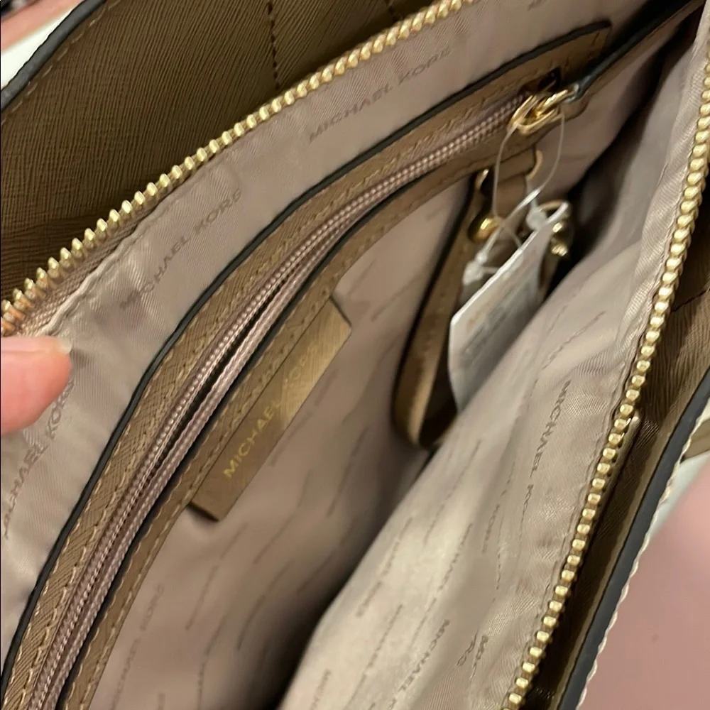 Michael Kors Gold Structured Tote Bag